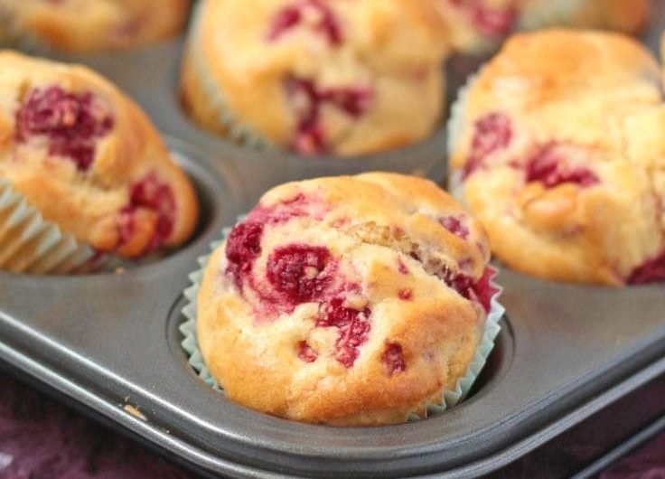 Lemon Raspberry Protein Muffins