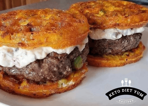 Low Carb Chaffle Burger